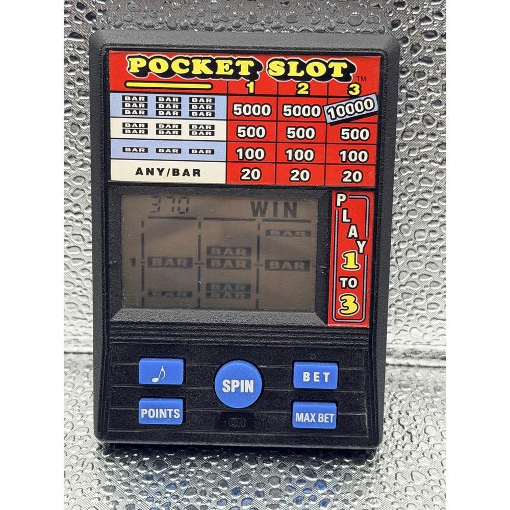 Vintage 90s RADICA Pocket Slots Electronic Handheld Game Model # 1370 WORKS